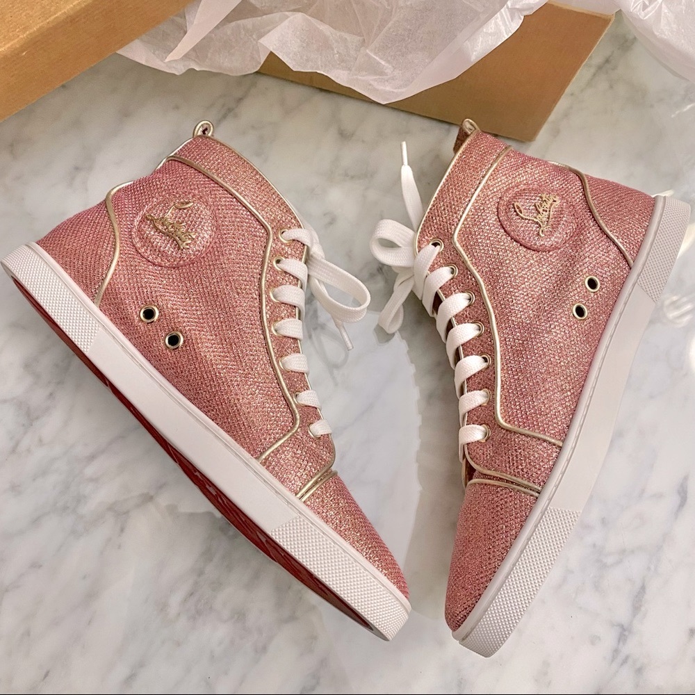 HOT 🔥CHRISTIAN LOUBOUTIN 🔥BIP BIP PINK SNEAKERS